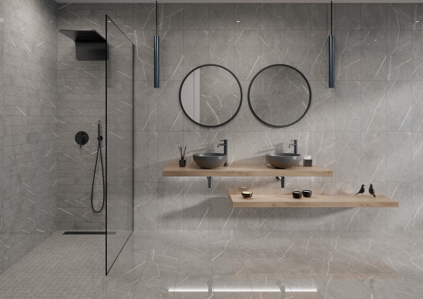 Elite Gray Marble Look Porcelain