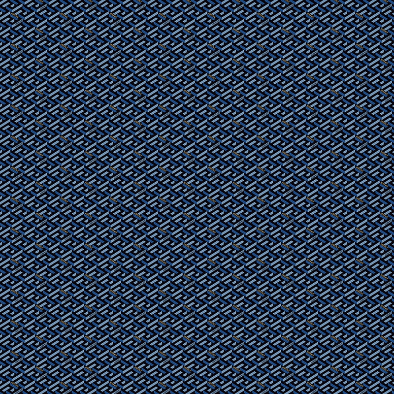 Versace Manifesto La Greca Midi Blue Iconic Look Porcelain Tile
