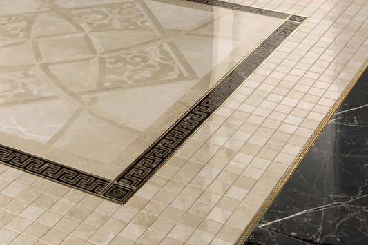 Versace Emote Intarsio Crema/Marrone Stone Look Porcelain Tile