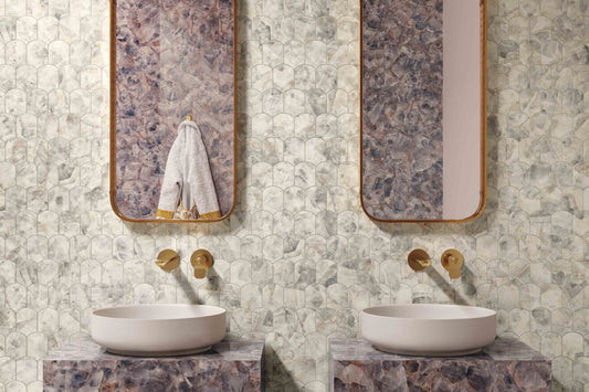 Versace Gemstones Diamante/megabarocco/foulard Stone Look Porcelain Tile