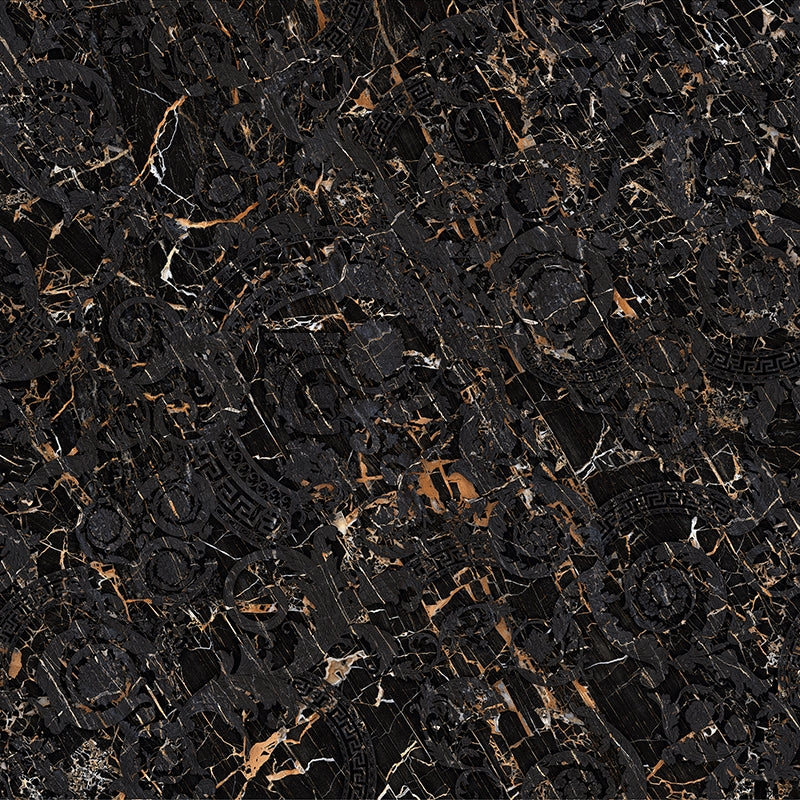 Versace Maximvs Black & Gold/Megabarocco Marble Look Porcelain Tile