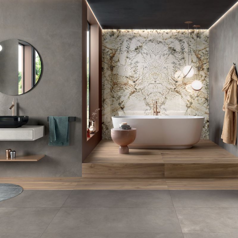 Luce Peltro Concrete Look Porcelain Tile