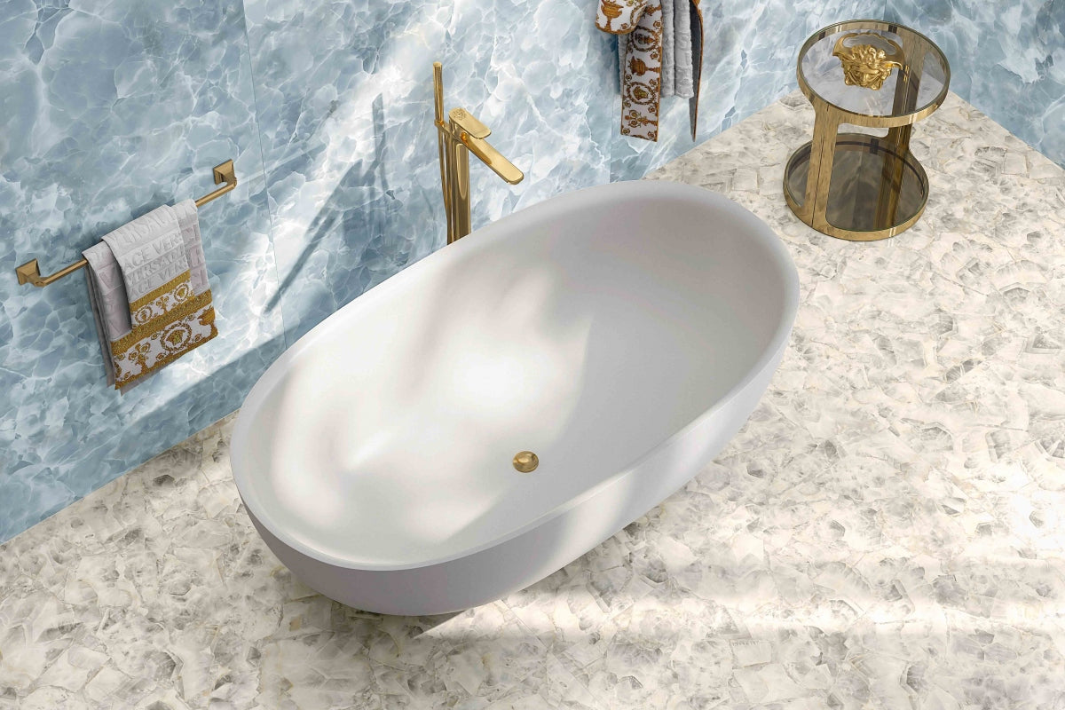 Versace Gemstones Diamante/megabarocco/foulard Stone Look Porcelain Tile
