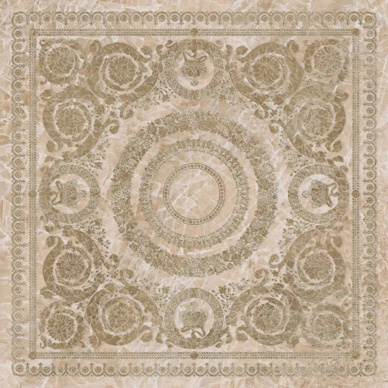 Versace Gemstones Cristallo Miele/megabarocco/foulard Stone Look Porcelain Tile