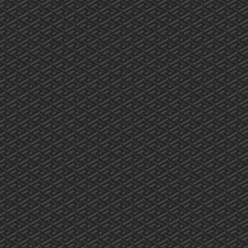 Versace La Greca Signiture Black/Cut Black Fabric Look Porcelain Tile