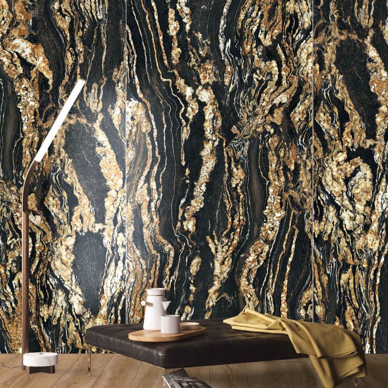 Nobile Black Taurus Marble Look Porcelain Tile