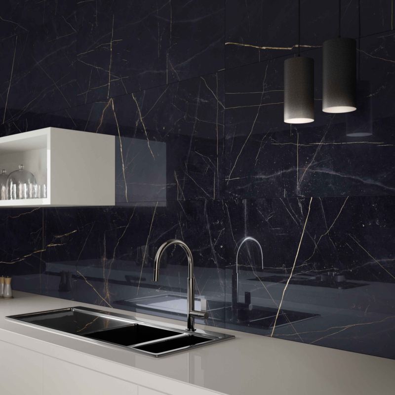Nobile Port Noir Marble Look Porcelain Tile
