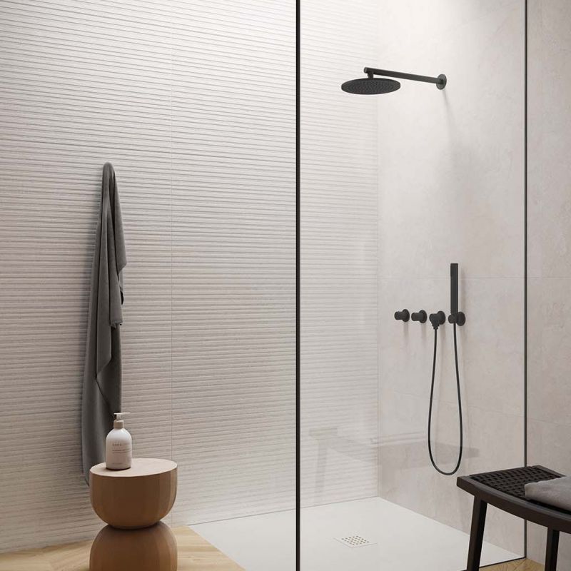 Double Plain White Natural Stone Porcelain Tile