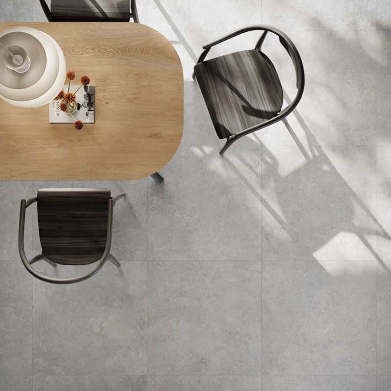 Double Plain Grey Natural Stone Porcelain Tile