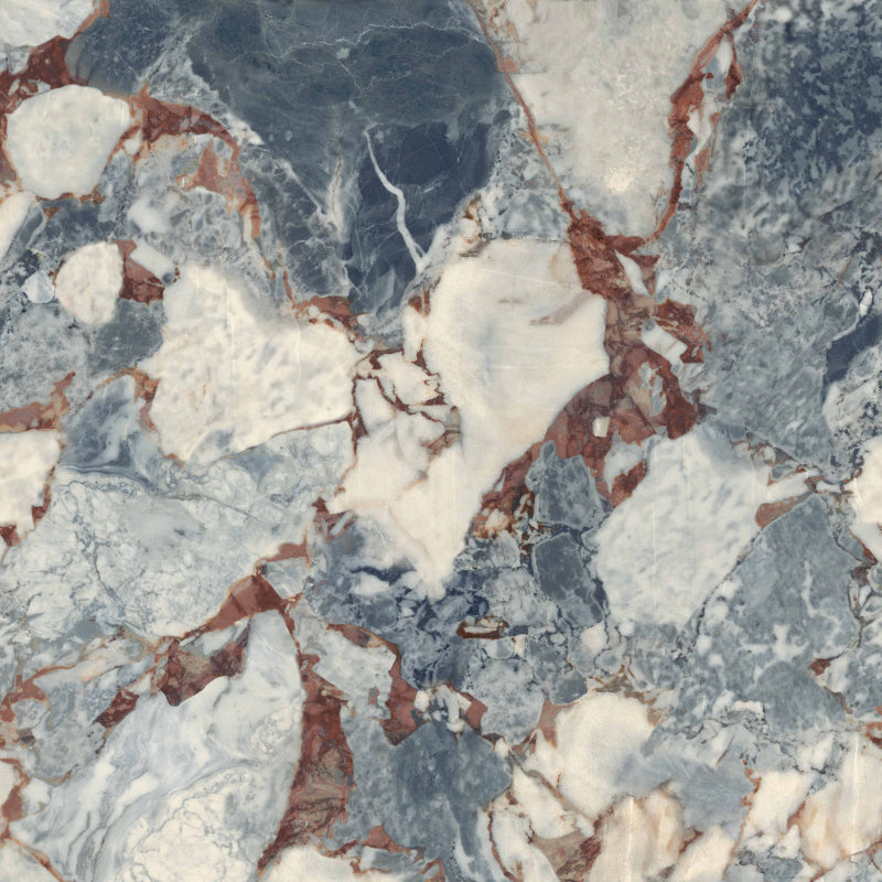 Versace Ocean Blue Marble Look Porcelain Tile