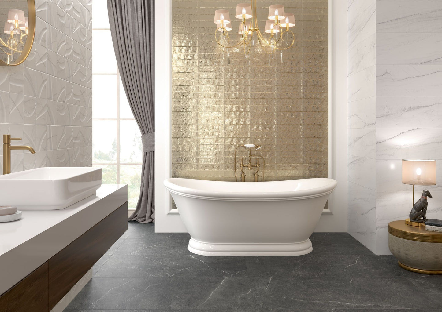 Soapstone Graphite Natural Stone Porcelain Tile