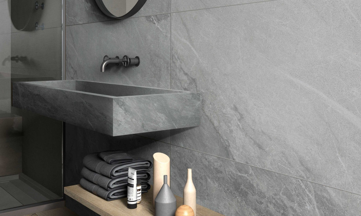 Porceluxe Savoy Blue Marble Look Porcelain Slab