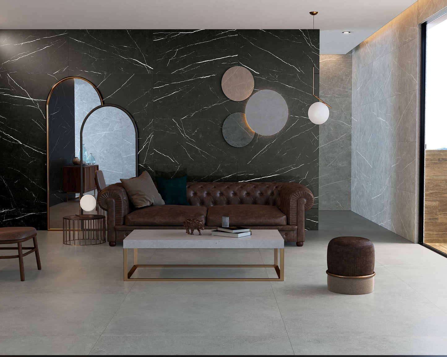 Elite Black Marble Look Porcelain