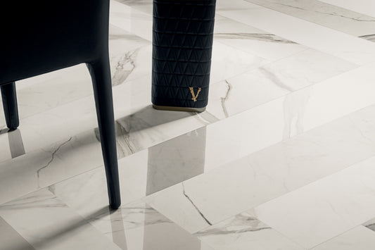 Versace Maximvs Statuario White/Megabarocco Marble Look Porcelain Tile