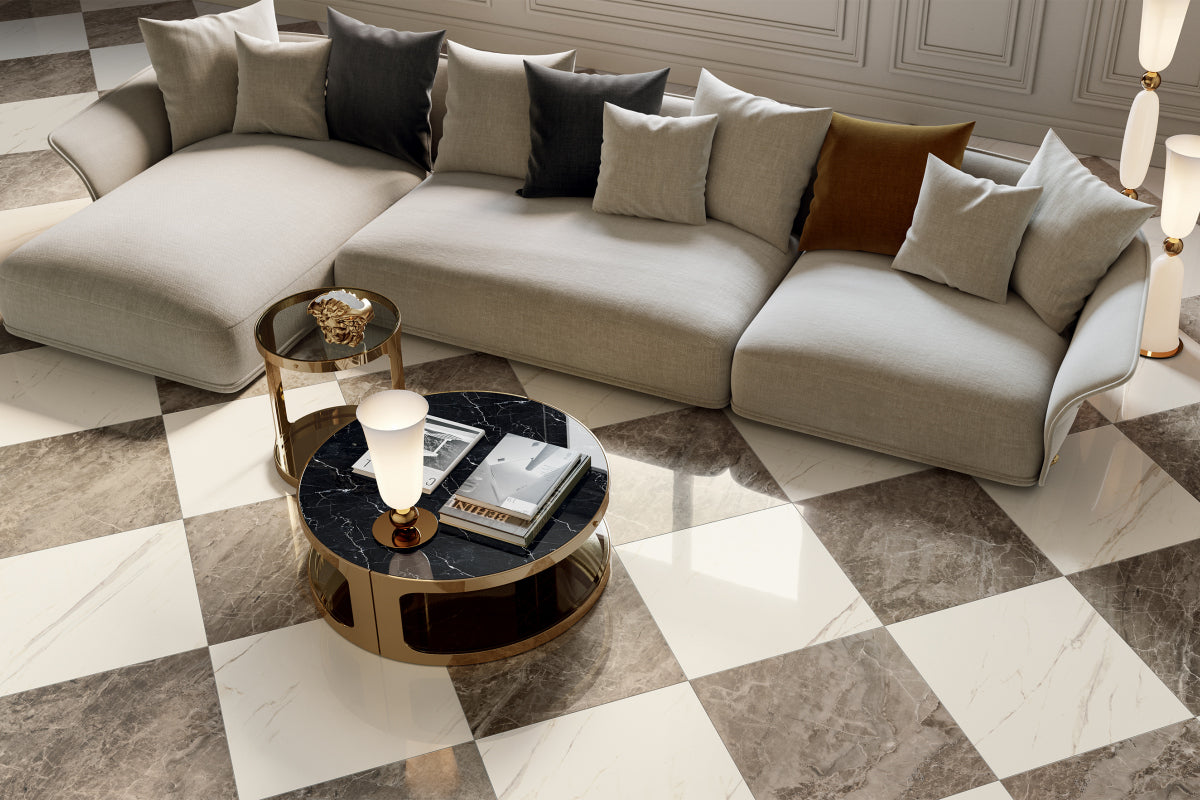 Versace Marble Grigio Marble Look Porcelain Tile