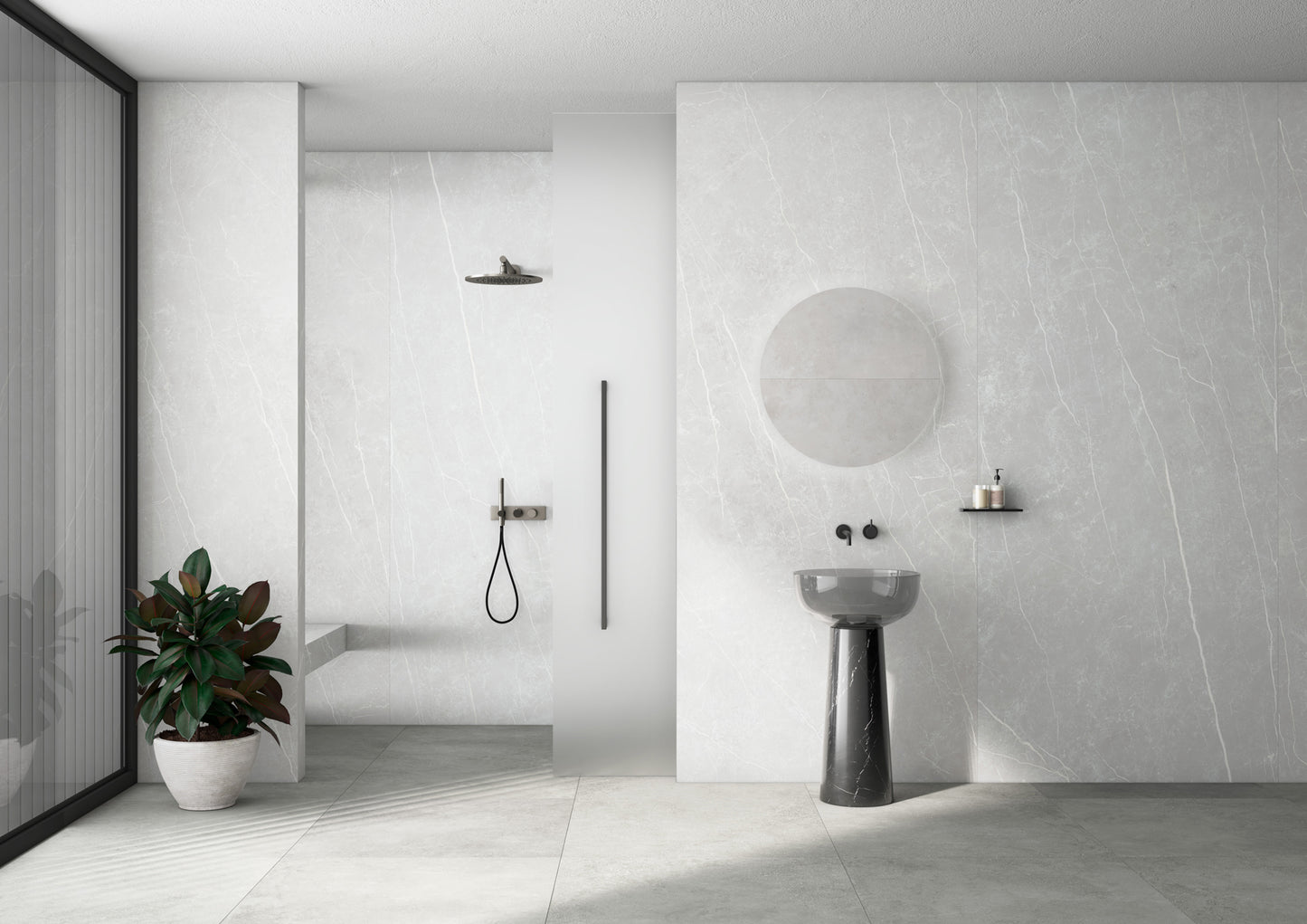 Elite Silver Marble Look Porcelain Tile