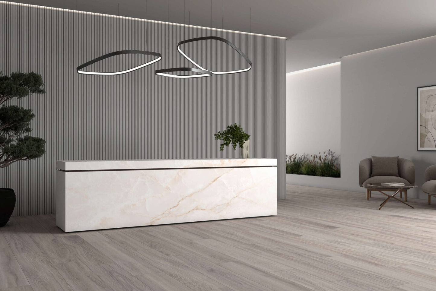 Porceluxe Onice White Marble Look Porcelain Slab