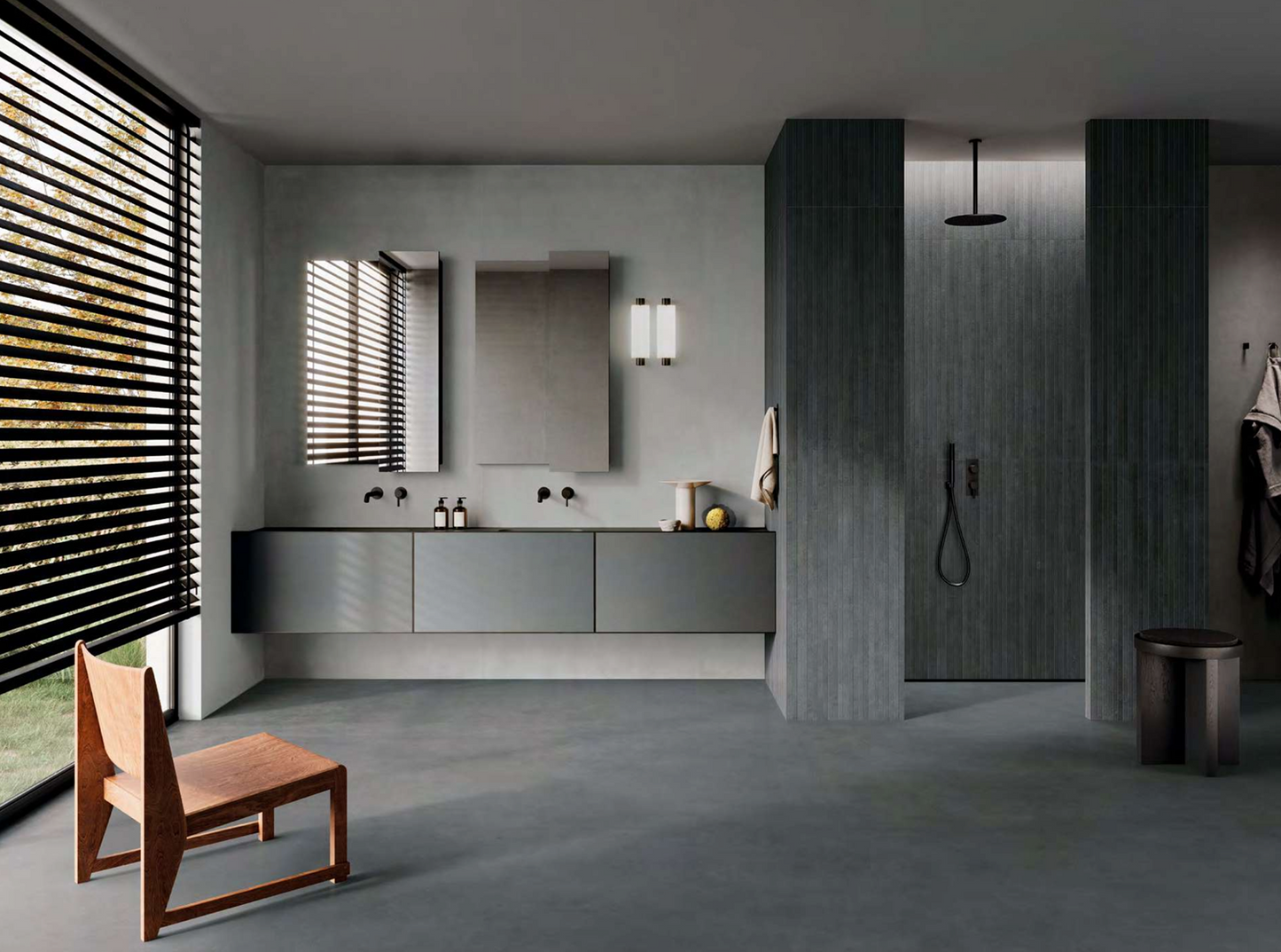 Cementi Dark Concrete Look Porcelain Tile