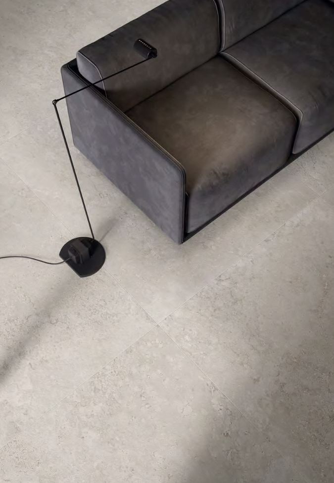 Travertini Grigio Cross Cut Natural Stone Porcelain Tile