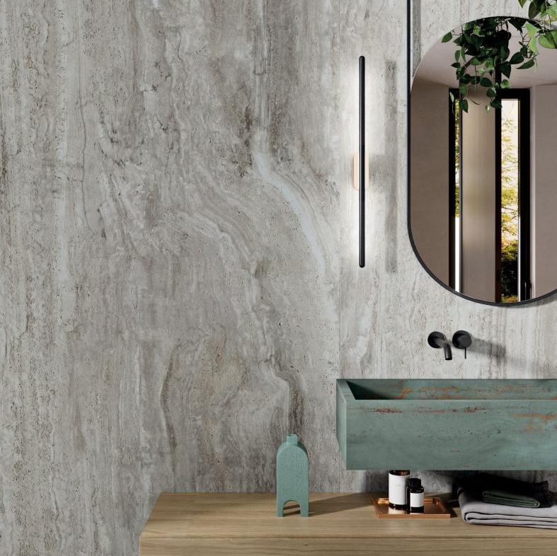 Navona Grey Vein Cut Natural Stone Porcelain Tile