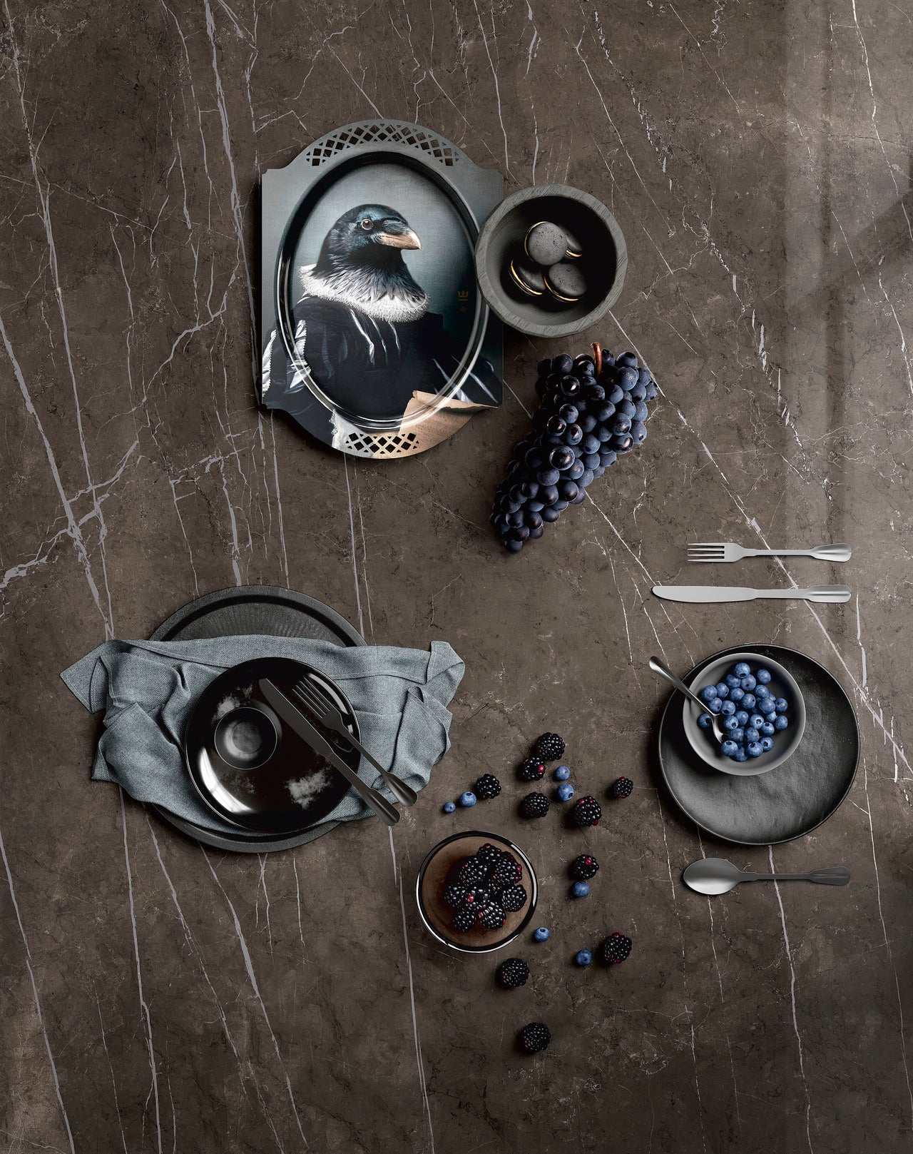Porceluxe Pietra Grey Marble Look Porcelain Slab