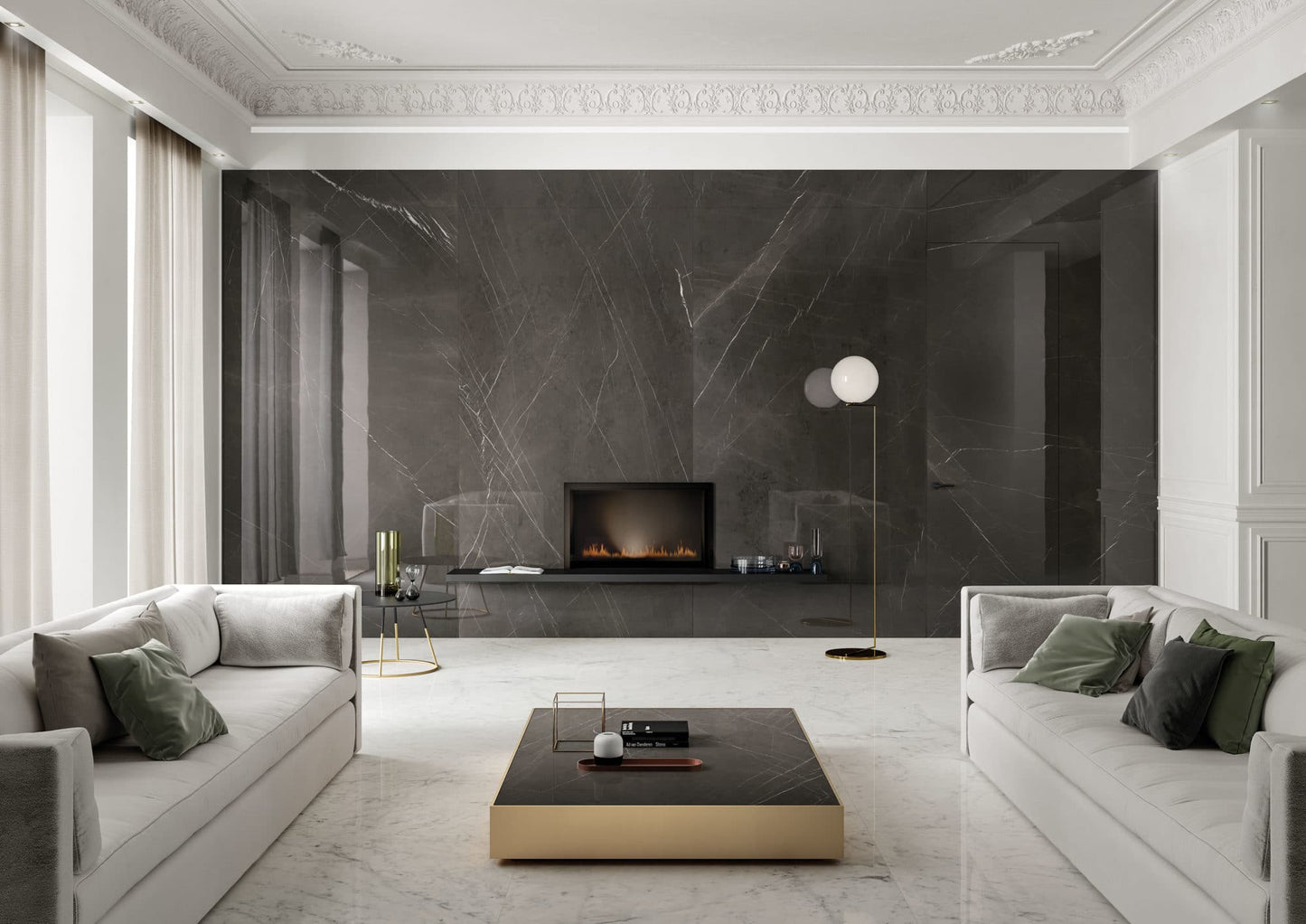 Porceluxe Pietra Grey Marble Look Porcelain Slab