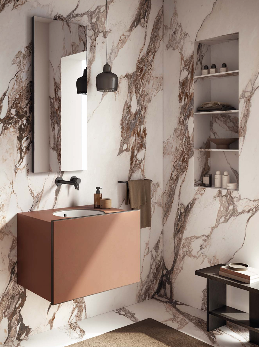 Charm Experience Calacatta Pink Marble Look Porcelain Tile