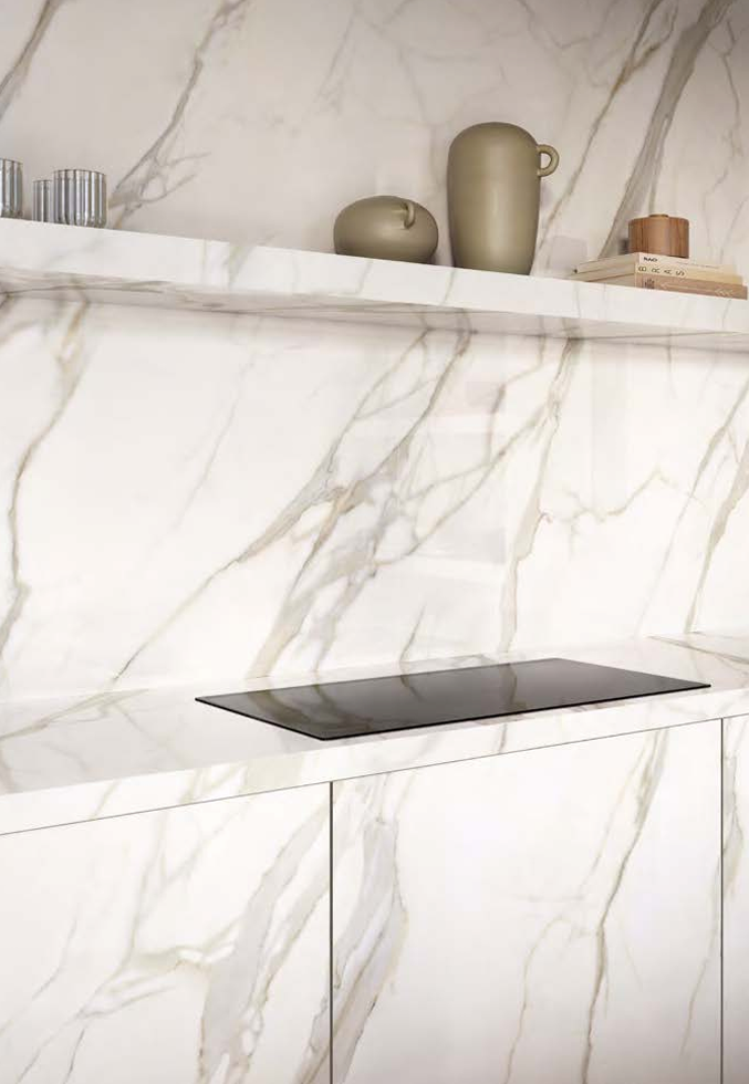 Marble Touch Calacatta Top Marble Look Porcelain Look Tile