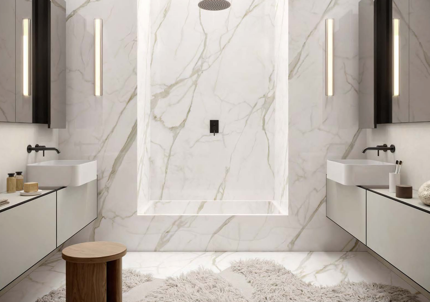 Marble Touch Calacatta Top Marble Look Porcelain Look Tile