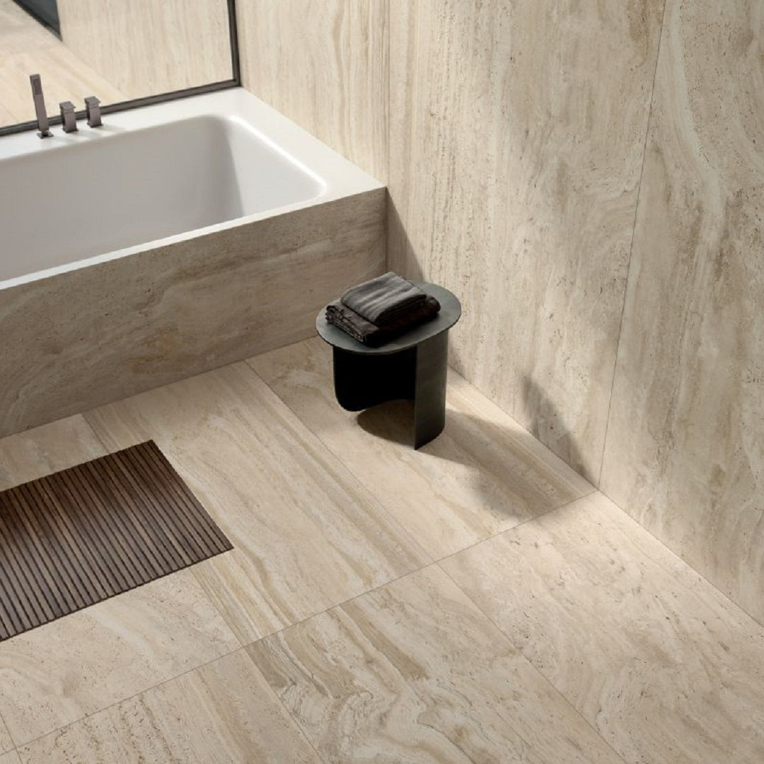Navona Honey Vein Cut Natural Stone Porcelain Tile