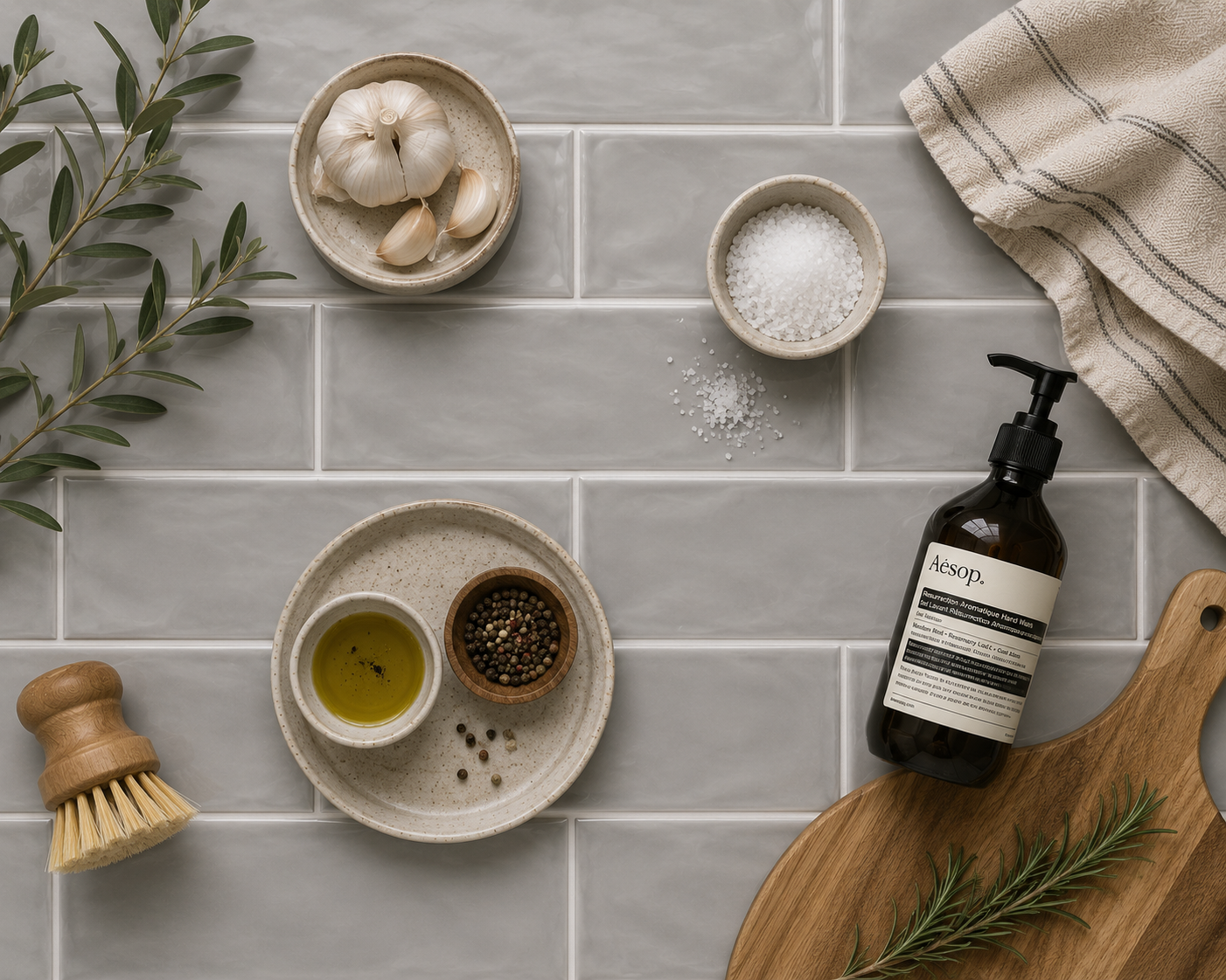 Acuarela Smoke Subway Tile