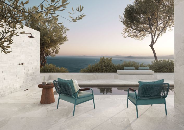 Ardesia Bianco Natural Stone Porcelain Tile