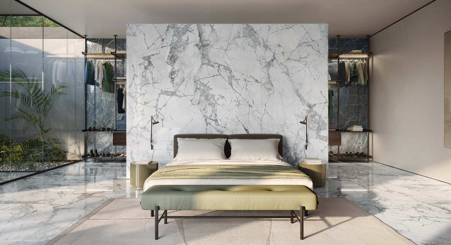 Charm Experience Invisible Grey Marble Look Porcelain Tile