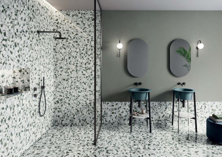 Charm Experience Charm Green Marble Look Porcelain Tile