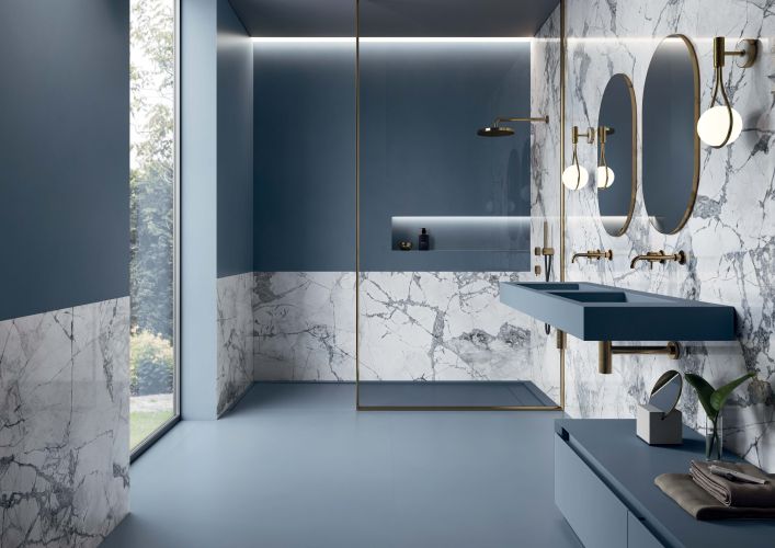 Charm Experience Invisible Grey Marble Look Porcelain Tile