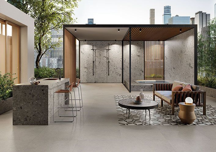 Silver Grain Grey Concrete Look Porcelain Tile