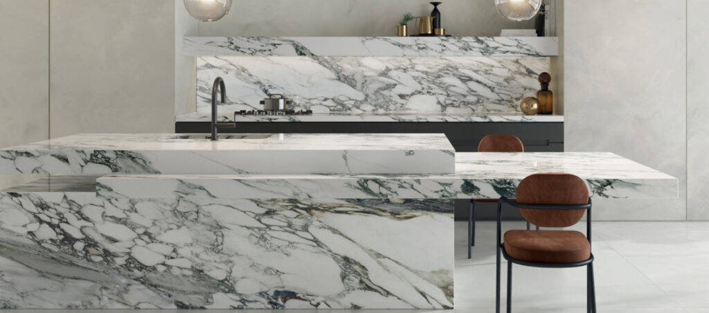 Porceluxe Macchia Vecchia Marble Look Porcelain Slab