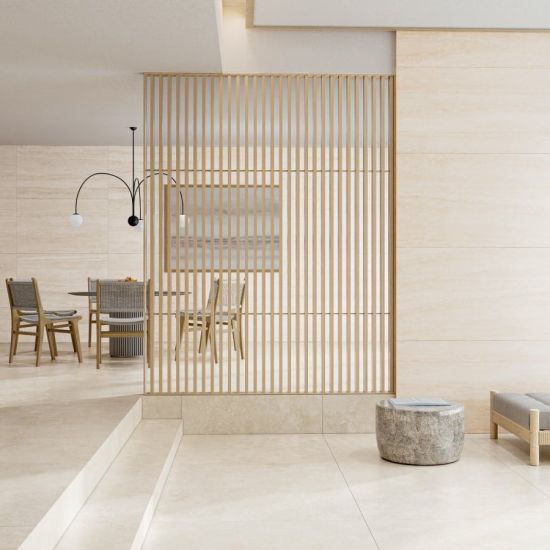 Travertino Almond Stone Look Porcelain Tile