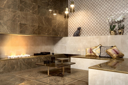 Versace Emote Pulpis Marrone Stone Look Porcelain Tile