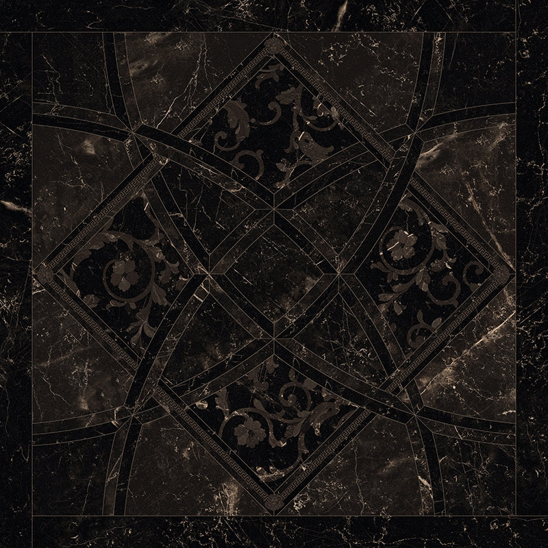 Versace Emote Nero Amasanta/Intarsio Stone Look Porcelain Tile