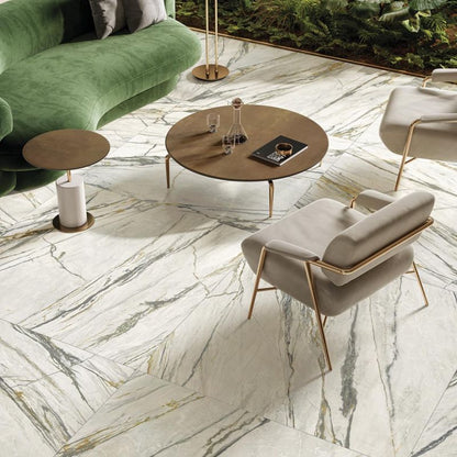 Supreme Treasure Calcutta Emerald Marble Look Porcelain Tile