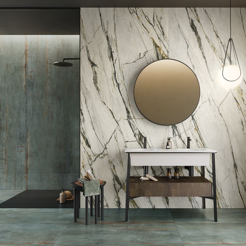 Supreme Treasure Calcutta Emerald Marble Look Porcelain Tile