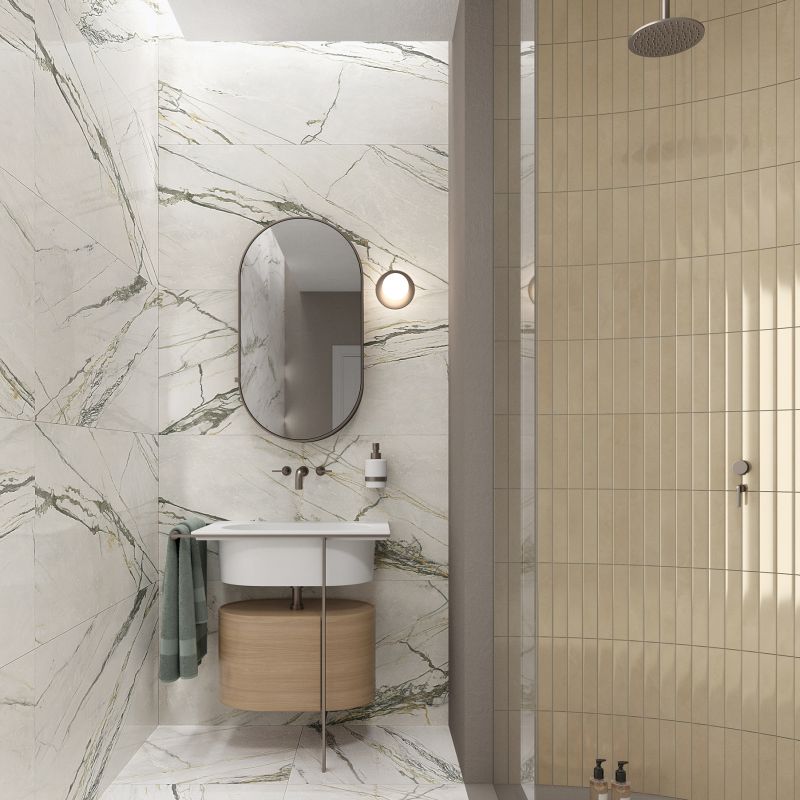 Epoque 21 Calcutta Bamboo Marble Look Porcelain Tile