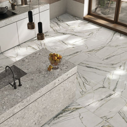 Epoque 21 Calcutta Bamboo Marble Look Porcelain Tile