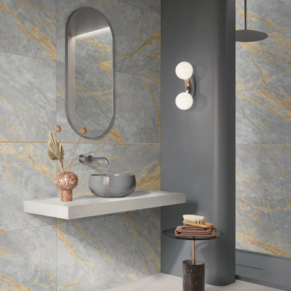 Epoque 21 Grigio Etrusco Marble Look Porcelain Tile