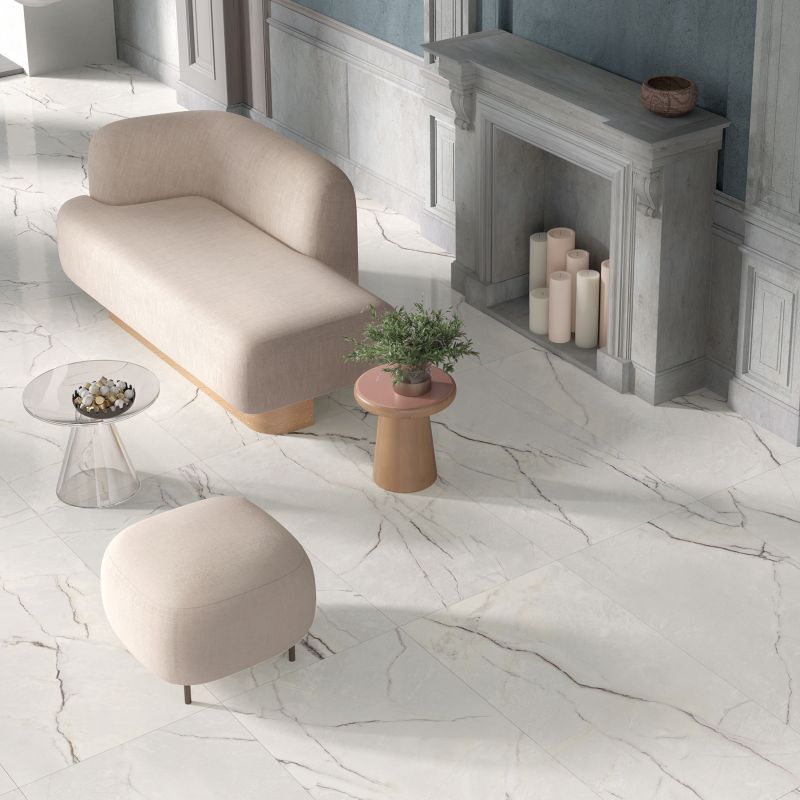 Epoque 21 Lilac White Marble Look Porcelain Tile