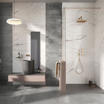 Epoque 21 Lilac White Marble Look Porcelain Tile