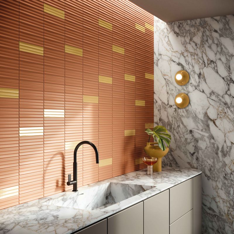 Flow Tangerine Decorative Tile