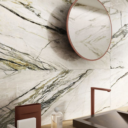 Supreme Treasure Calcutta Emerald Marble Look Porcelain Tile