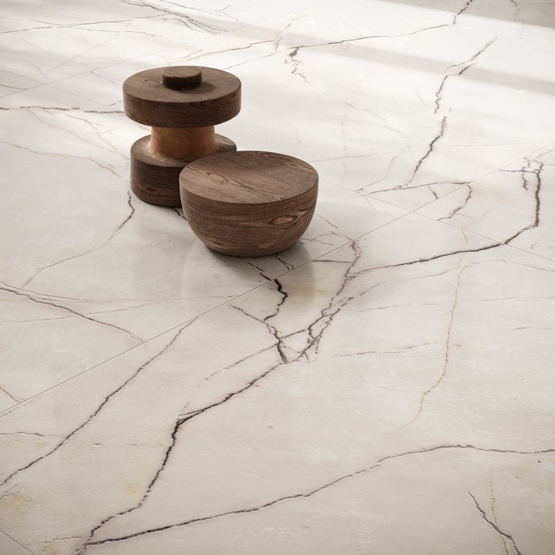 Supreme Treasure Greylac Platinum Marble Look Porcelain Tile